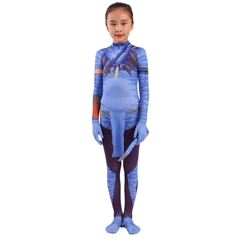 Avatar 3D Geprinte Staart Cosplay Kinderen Bodysuit