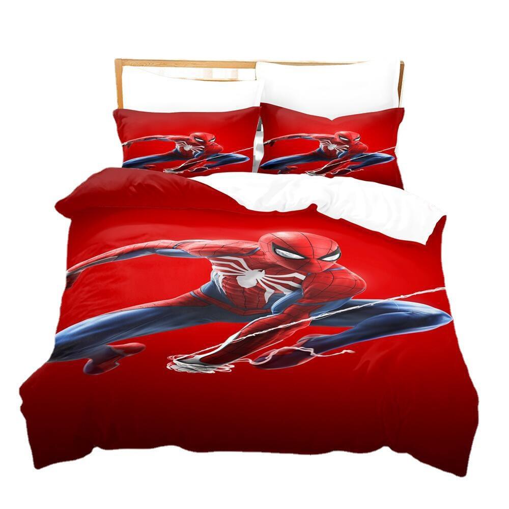 Bedding Three-Piece Set 3D Digital Cartoon Animation Microfiber Duvet Set