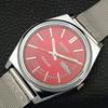 REFURBISHED VINTAGE SEIKO 5 AUTOMATIC 6309A JAPAN MENS RED DIAL WATCH a434688-2