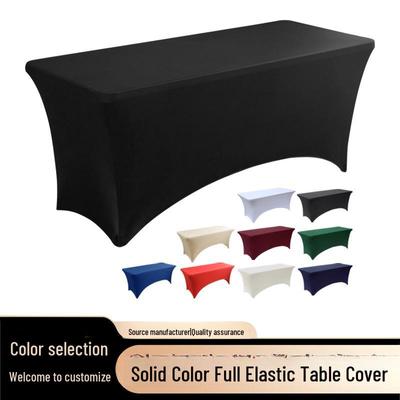 Elastic Solid Color Square Tablecloth for Weddings, Hotels, and Exhibitions
