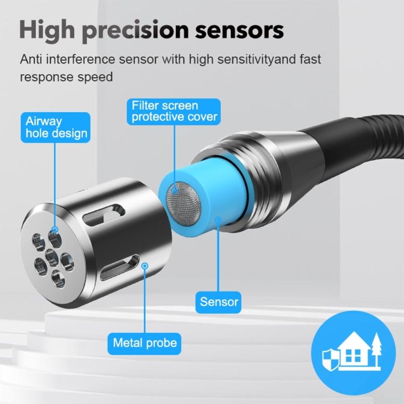 Professional Gas Tester Gas Alarm Gas Leak Detectors With Simulated Display For Propanes Methane Monitoring Home Safety