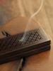 Purple Ebony & Sandalwood Incense Holder - Wooden Agarbatti Stand for Indoor Use.