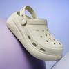 Women's Thick-Soled Perforated Outdoor Shoes: Hook Heel & Closed Toe, Two-Way Wear, Soft EVA Garden Sandals