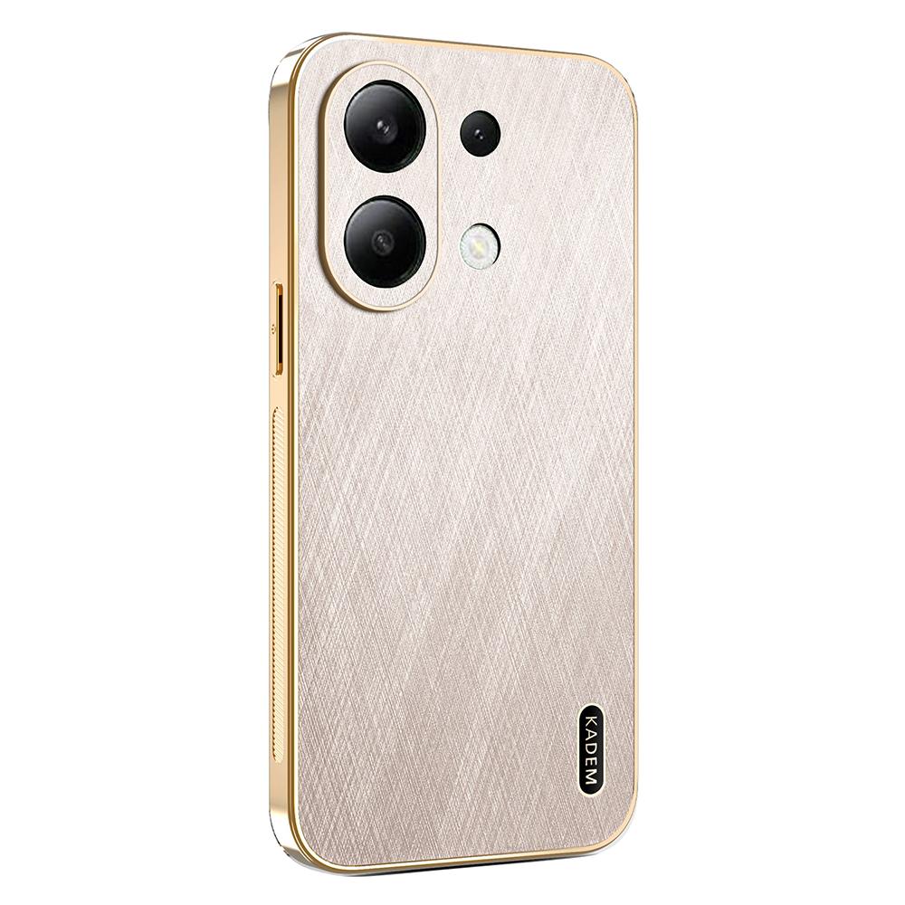 

KADEM Чехол для Xiaomi Redmi Note 13 4G Гальваническое покрытие Шелковистая текстура ПУ+ТПУ Задняя крышка для телефона Gold