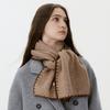 Japanese and Korean Atmosphere Versatile Knitted Scarf Women's Autumn and Winter Edge Lock Design Warm Neck Protection Trend Scarf Soft Shawl