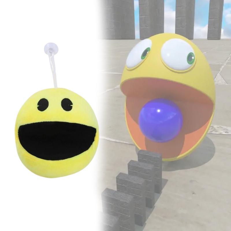Character Man Pac Plush Toy Bright Yellow Cute Soft Stuffed Doll Children Gift