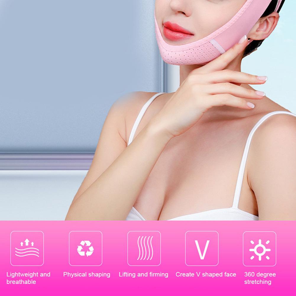 Adjustable Breathable Face Tightening Lifting Belt Elastic Face Shaping Slimming Bandage