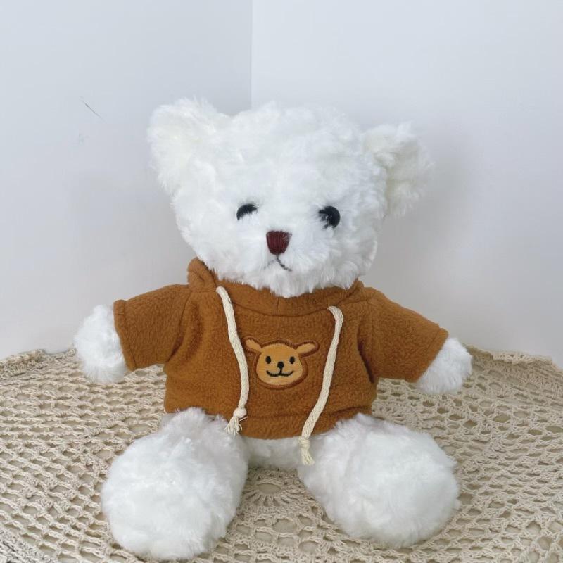 Cute Hug Bear Teddy Bear Doll Doll Sleeping with Clothes Bear Rag Doll Plush Toy Gift