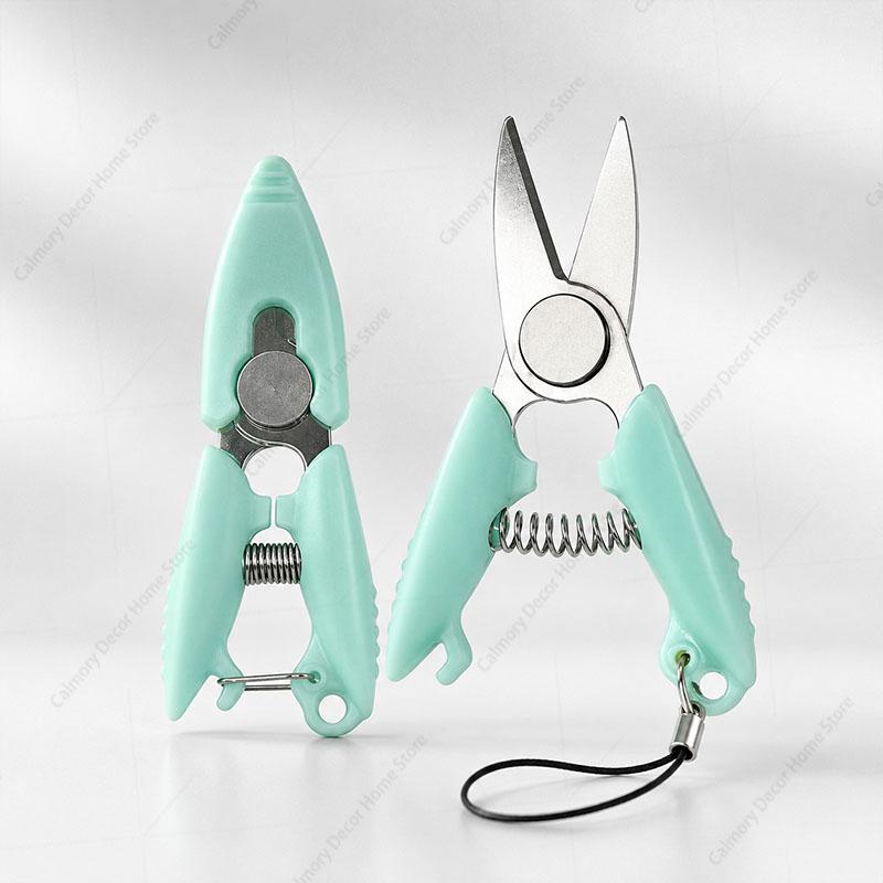 1pcs Mini Pocket Scissors Metal Office Embroidery Thread Threading Craft Cross Stitch Thread Trimmer Multi-Functional Portable