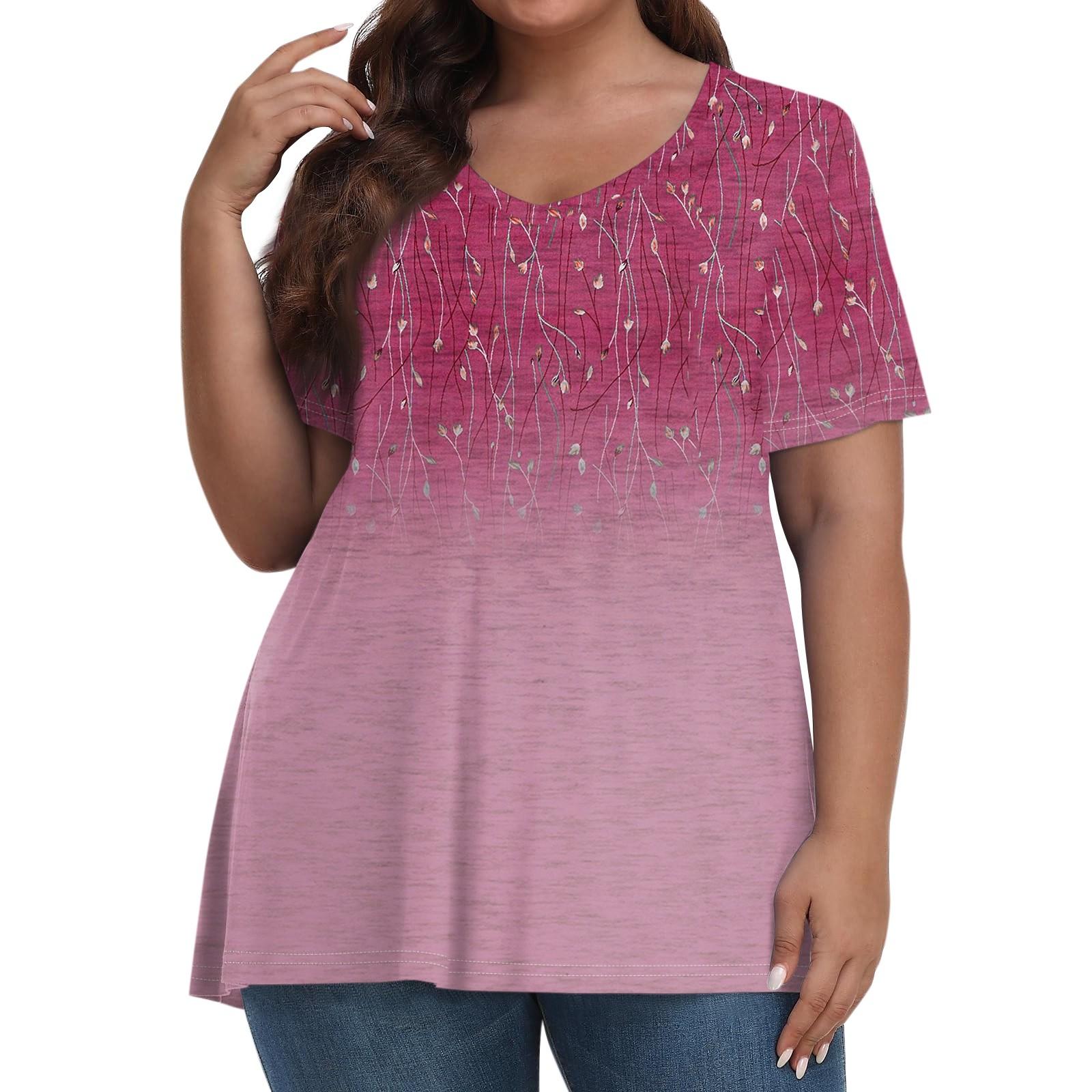 

Женские топы больших размеров, короткие рубашки, повседневная одежда с V-образным вырезом, топы с 3D-принтом, футболки 7XL