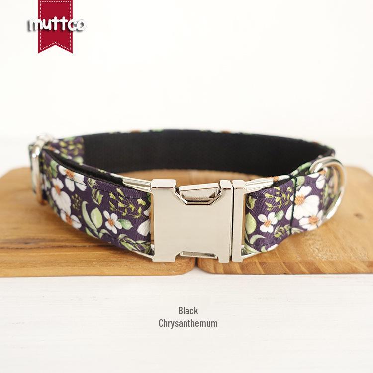 MUTTCO Tear-Resistant Metal Buckle Dog Collar Extra Small
