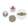 FRIENDS TV Show Set of 4 Monica Button Badges Multi