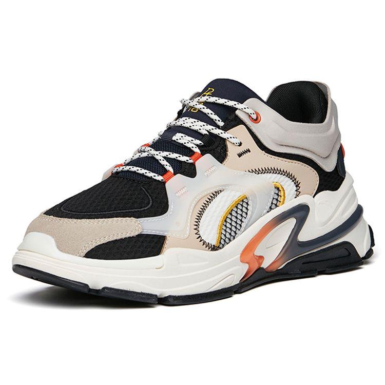 Anta Durable Lightweight Low-Top Casual Shoes Men Sneakers White Gray Black 112148890-4