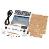 zmart Compact DIY Digital LED Clock Kit, 4-Digit, Light-Controlled, Temperature, Date and Time Display, Transparent Case, for Indoor and Outdoor Use