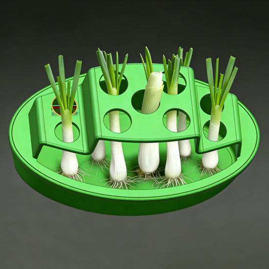 Hydroponic Scallion Planter Scallion 9 Slots Planter for Soil-Free Kitchen Counter Regrowing Container Scallion Regrowth Balcony
