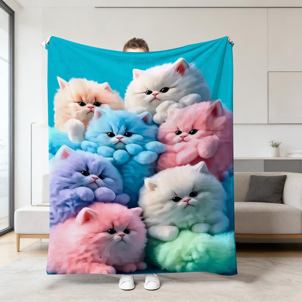150*200cm Flannel Blanket, Thickened Blanket, Air-conditioned Nap Blanket