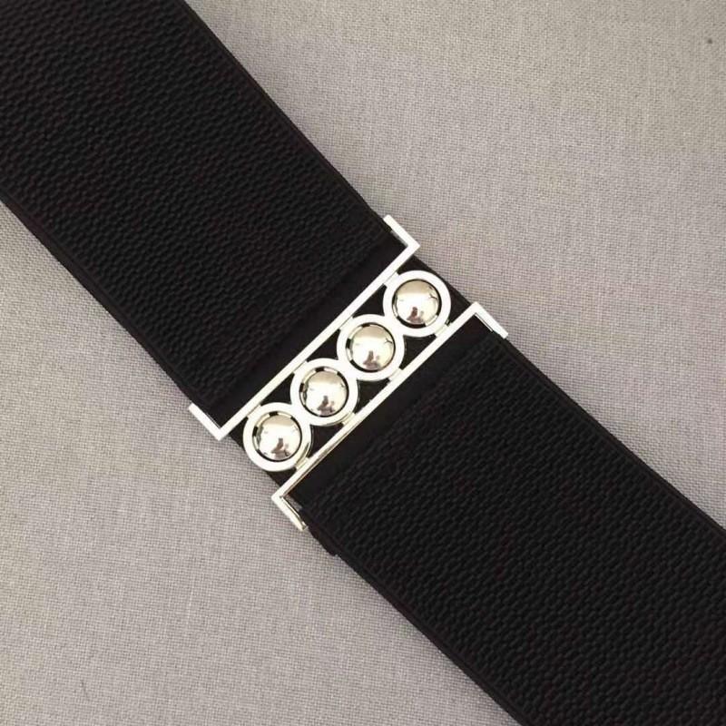 

Trendy Women s Adjustable Waist Sash Elegant Elastic Belt For Dress Outfits A22 Black