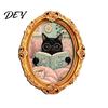 Halloween Magnet Sets 1/6Pcs Oval Frame Fridge Magnet, Wooden Vintage Refrigerator Magnets Kitchen Decoration Accessories, Party Favors