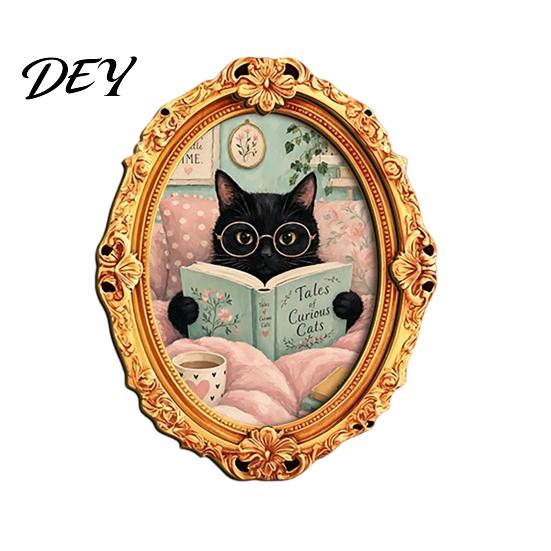 Halloween Magnet Sets 1/6Pcs Oval Frame Fridge Magnet, Wooden Vintage Refrigerator Magnets Kitchen Decoration Accessories, Party Favors