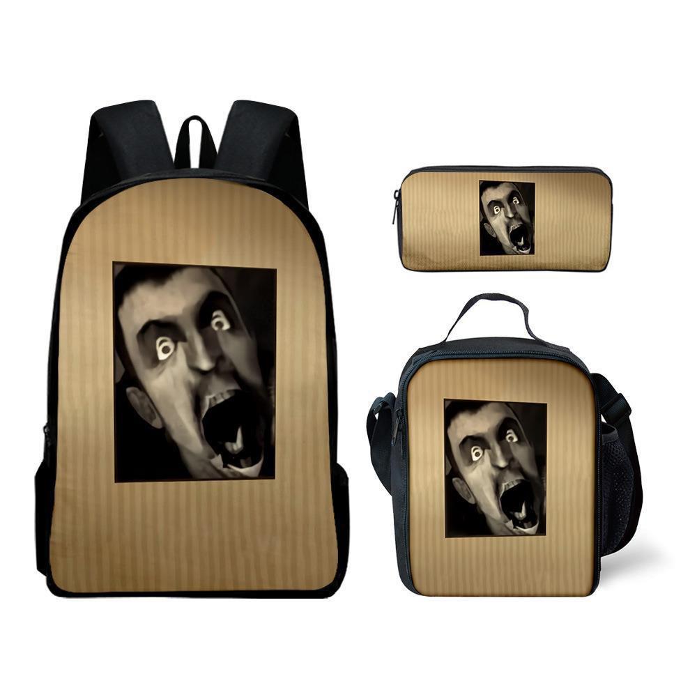 Skibidi toiletman schooltas titan monitorman rugzak schoudertas etui driekoppige set