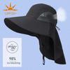 Summer Wide Brim Bucket Hat Summer UV Sun Protection Fishing Cap with Neck Flaw Sunshade Outdoor Hiking Camping Travel Hat
