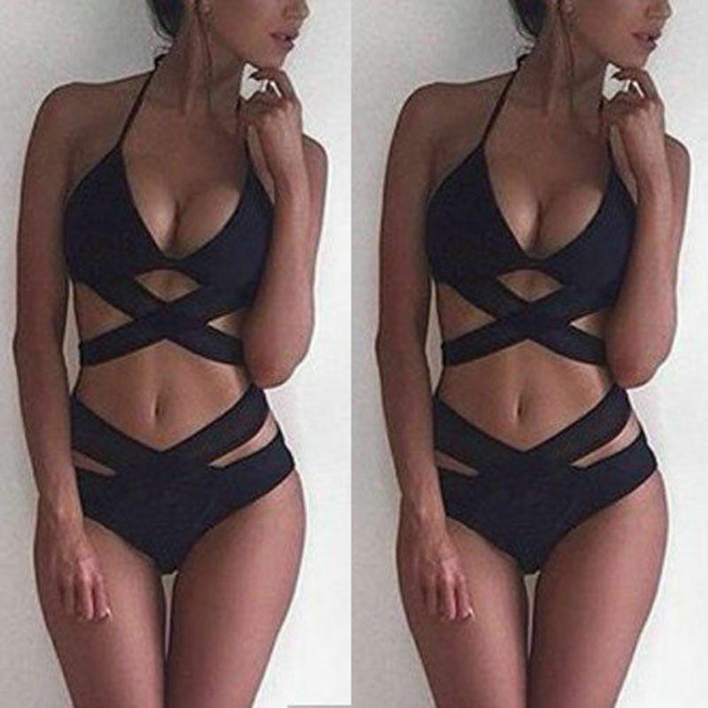 Elegant Women High Waisted Bikini Set With Padded Push-up Bra And Adjustable Straps