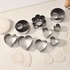 Stainless Steel Cookie & Fruit Cutter Set - Pentagram, Four-Pointed Star, Heart, Square, Rectangle Shapes