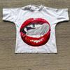 Summertime Baggy American Round Neck Couple Personalized Printed Men Cartoon Short-sleeved T-shirt