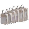7-Piece Travel Compression Organizer Set for Clothes, Shoes, and Cosmetics