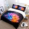 Colorful Rose Decor Set Soft Comfortable Duvet Cover Bedding Set Included 1*Duvet Cover & 2*Pillowcases, Gift