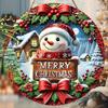 Christmas Decoration Sign,indoor Hanging decorations,2D Flat Wooden Products with Christmas Snowman pattern,Christmas Gifts for Friends and Family