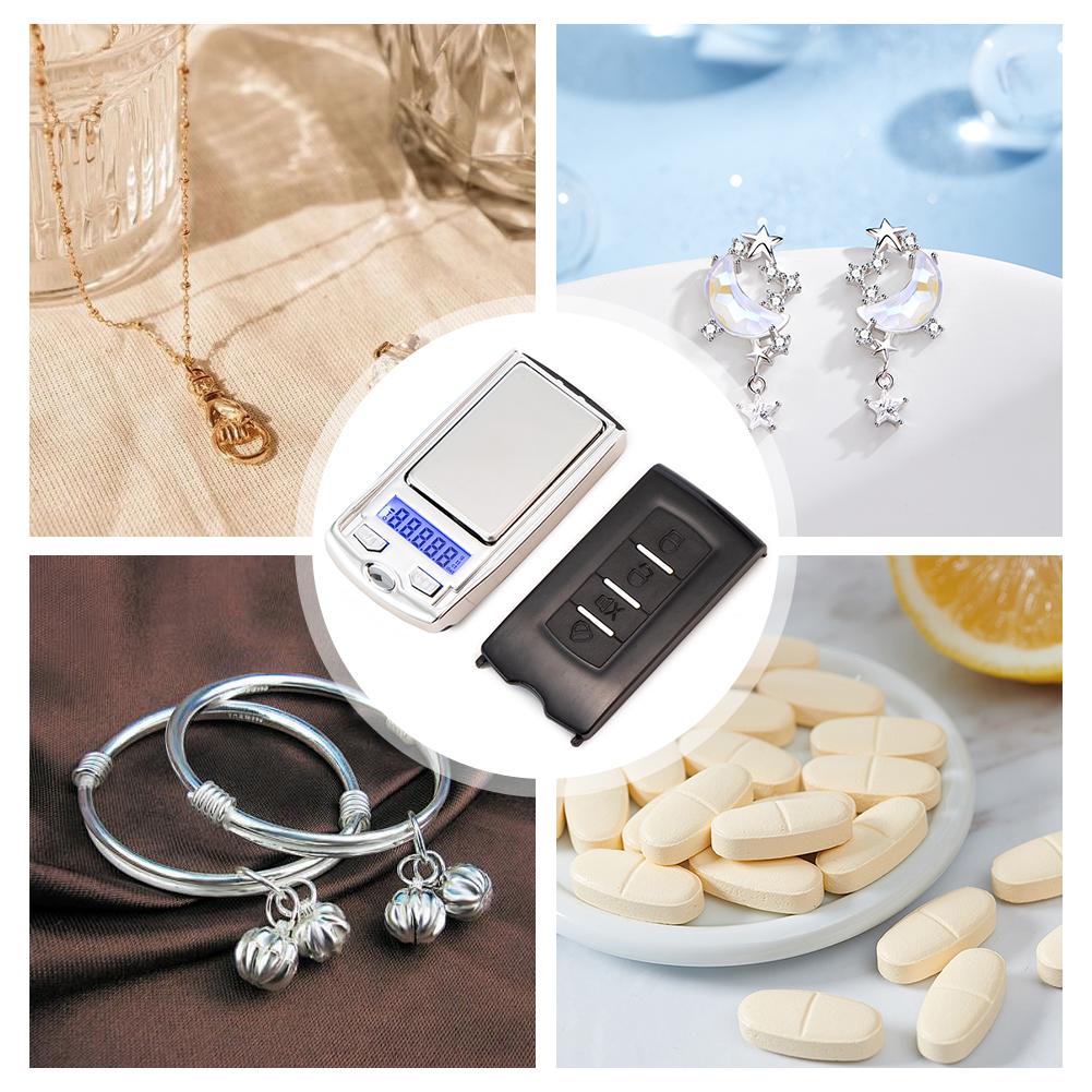 Car Keys Jewelry Scales with LCD Display Electronic Weight Scales High Precision Gold Carat Scales for Jewelry Food