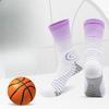 Actual Basketball Socks Sweat-Absorbing Socks Men'S And Women'S Medium Tube Socks Children'S Towel Bottom Non-Slip Gradual Change Color Cycling Socks