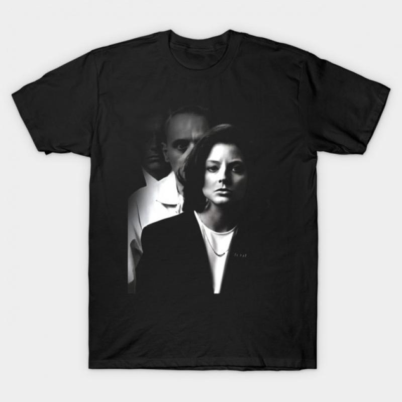 0426 Silence of the lambs Horror movie Hannibal Gift t shirt Scary Cannibal Graphic Clothes 100 cotton All size Tee S6XL