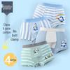 Boys' Antibacterial Cotton Boxer Briefs, Autumn & Winter, Sizes S-M-L, Class A