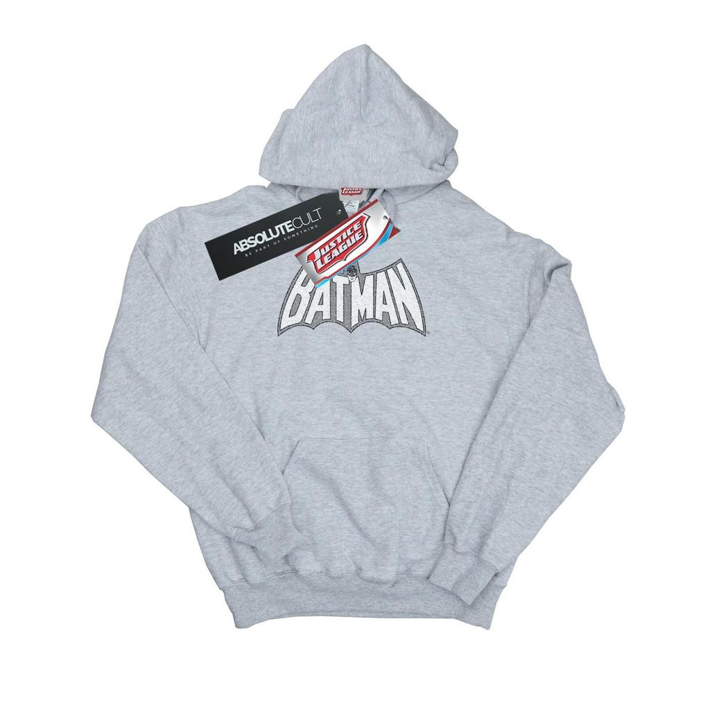 DC Comics Mens Batman Retro Crackle Logo Hoodie