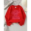 Kids Crewneck Sweatshirt, School Days Pink Bow Graphic Print, Soft Comfort Pullover