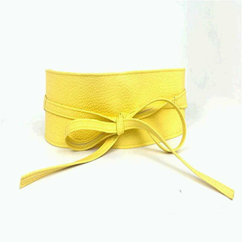 Belts bind Wide belt bowknot dress Cummerbunds (women’s) Leather Waistbanddecorate