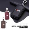 Leather Car Keychain Bag Organizer Key Zipper Case Bag Protection Cover For Chr Corolla Camry Rav4 Yaris GR Prius