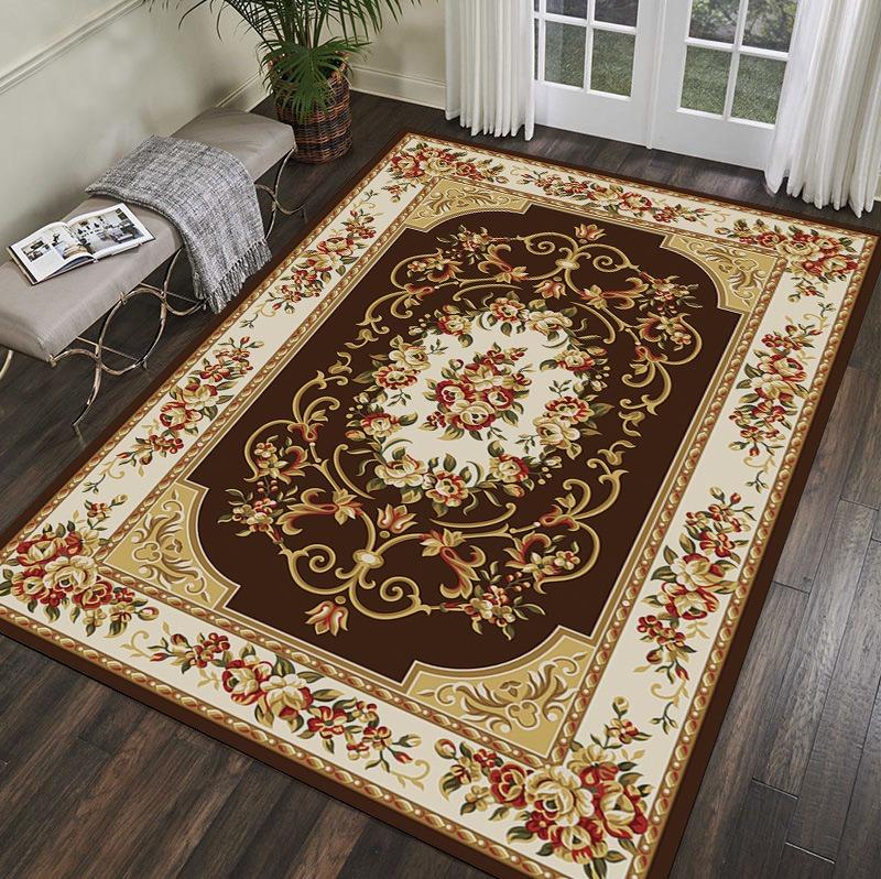 American Europe Style Retro Carpet Living Room Sofa Bedroom Bedside Kitchen Entrance Door Rug Non-slip Luxury Home Decor Mat