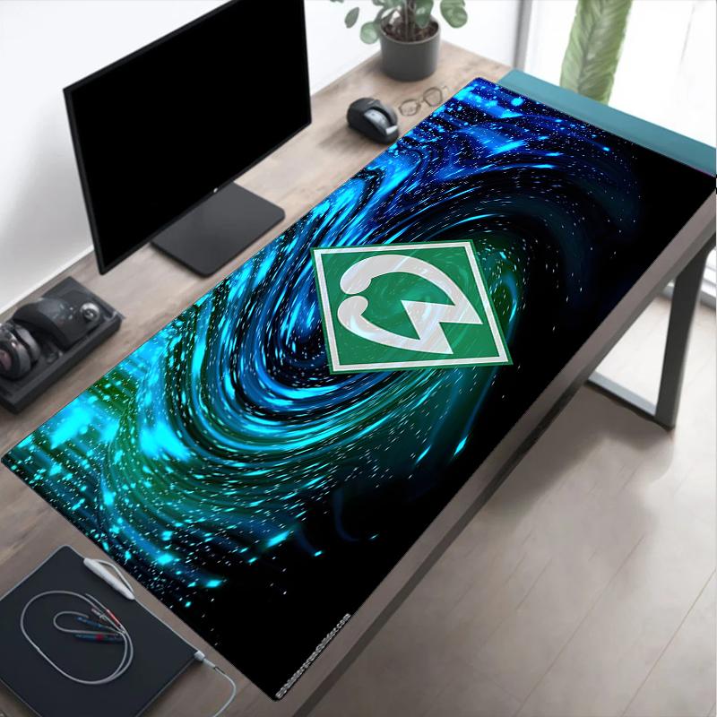 Green And White Werder Mouse pad, Gaming Mouse Pad, keyboard pad, Desk Decor for computer notebook Fan Gift Birthday Gift