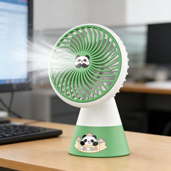 Portable Desk Fan Single Speed USB Rechargeable Mini Table Fan 90 Degree Rotation Quiet Cooling Fan for Home Office Bedroom Dorm