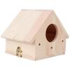 Outdoor Innovative Wooden Bird House Birds Nesting Breeding Cage Ornament Garden Decoration
