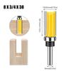 8mm Shank Straight Bit Tungsten Carbide Double Flute Router Bits Milling Cutter For Wood Woodwork Tool Router Bit