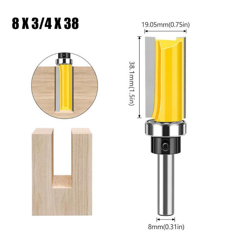 8mm Shank Straight Bit Tungsten Carbide Double Flute Router Bits Milling Cutter For Wood Woodwork Tool Router Bit