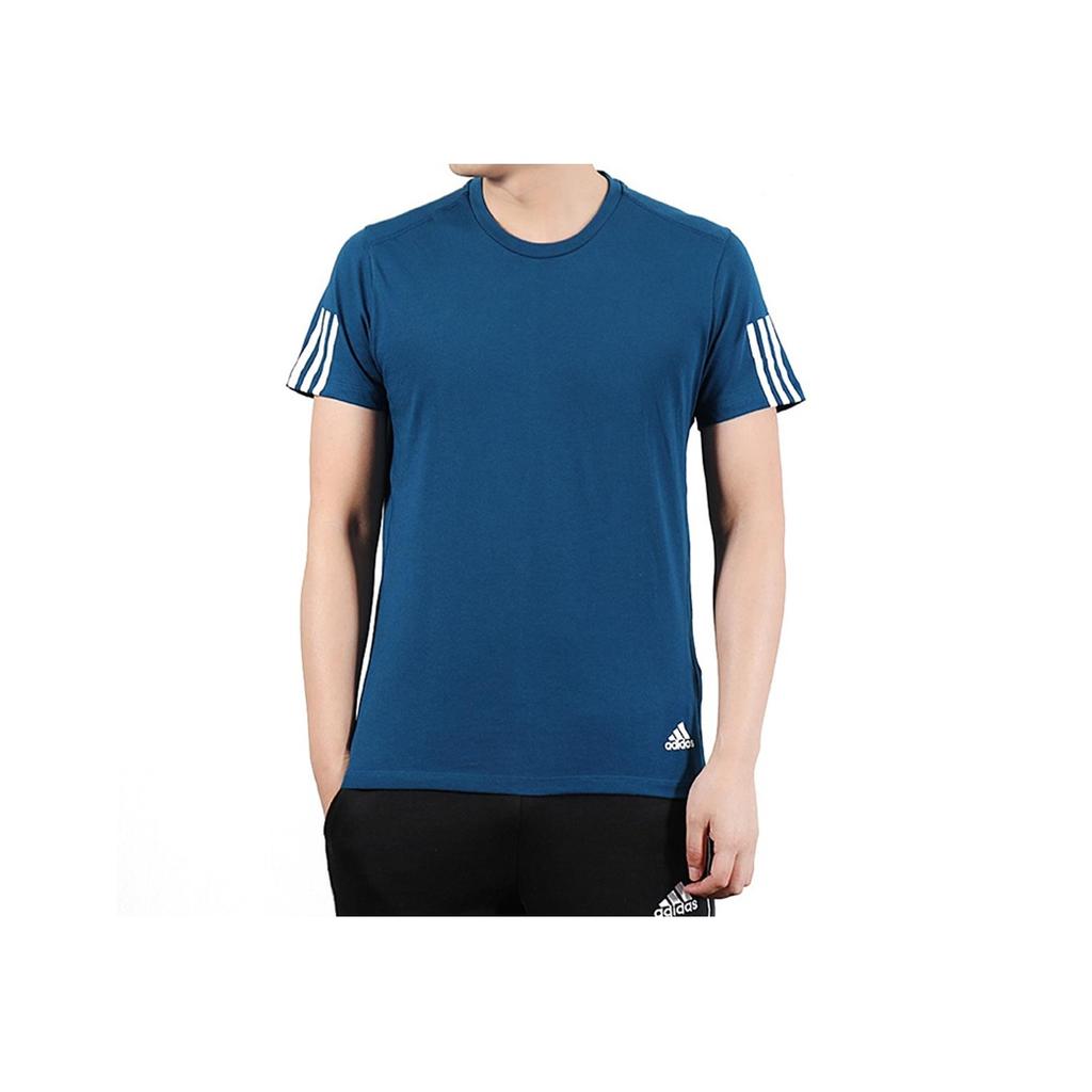 Adidas Soft Round Neck Sports Tee Men Tops Blue EC3709