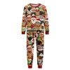 Matching Family Christmas Print Flannel Homewear Set Long-Sleeve Top And Pants