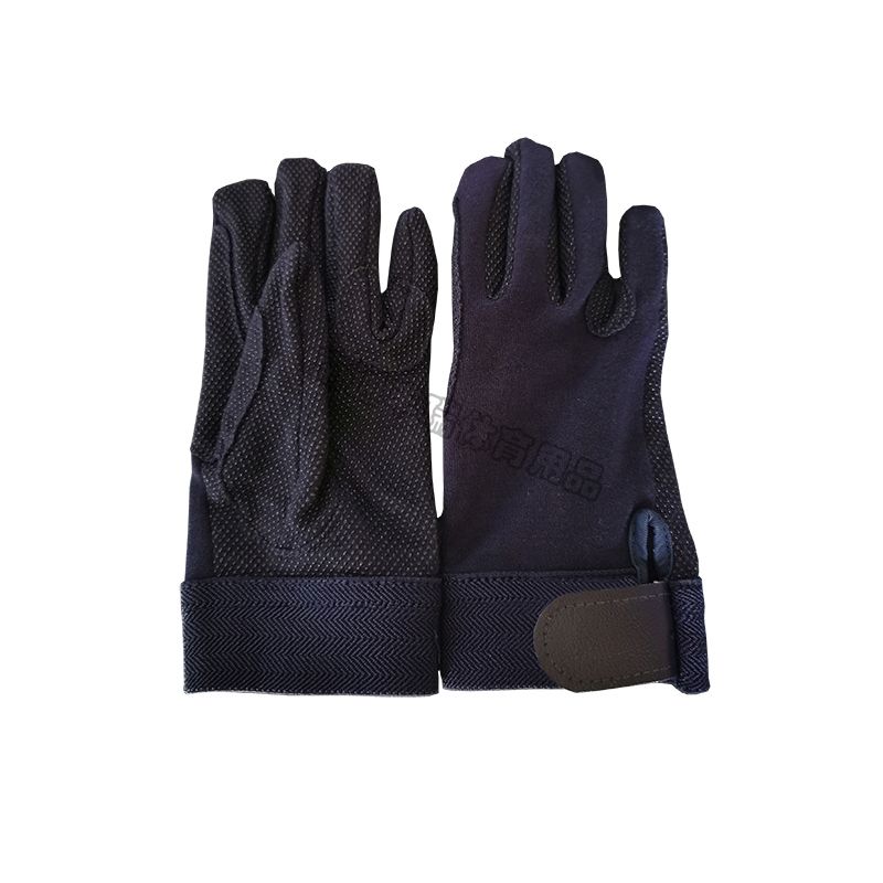 

Перчатки для верховой езды Нескользящие Износостойкие Утолщенные Защита рук Точечный пластик Силикон Соревнования Детские Взрослые Влаговпитывающие Дышащие Хлопок Navy L