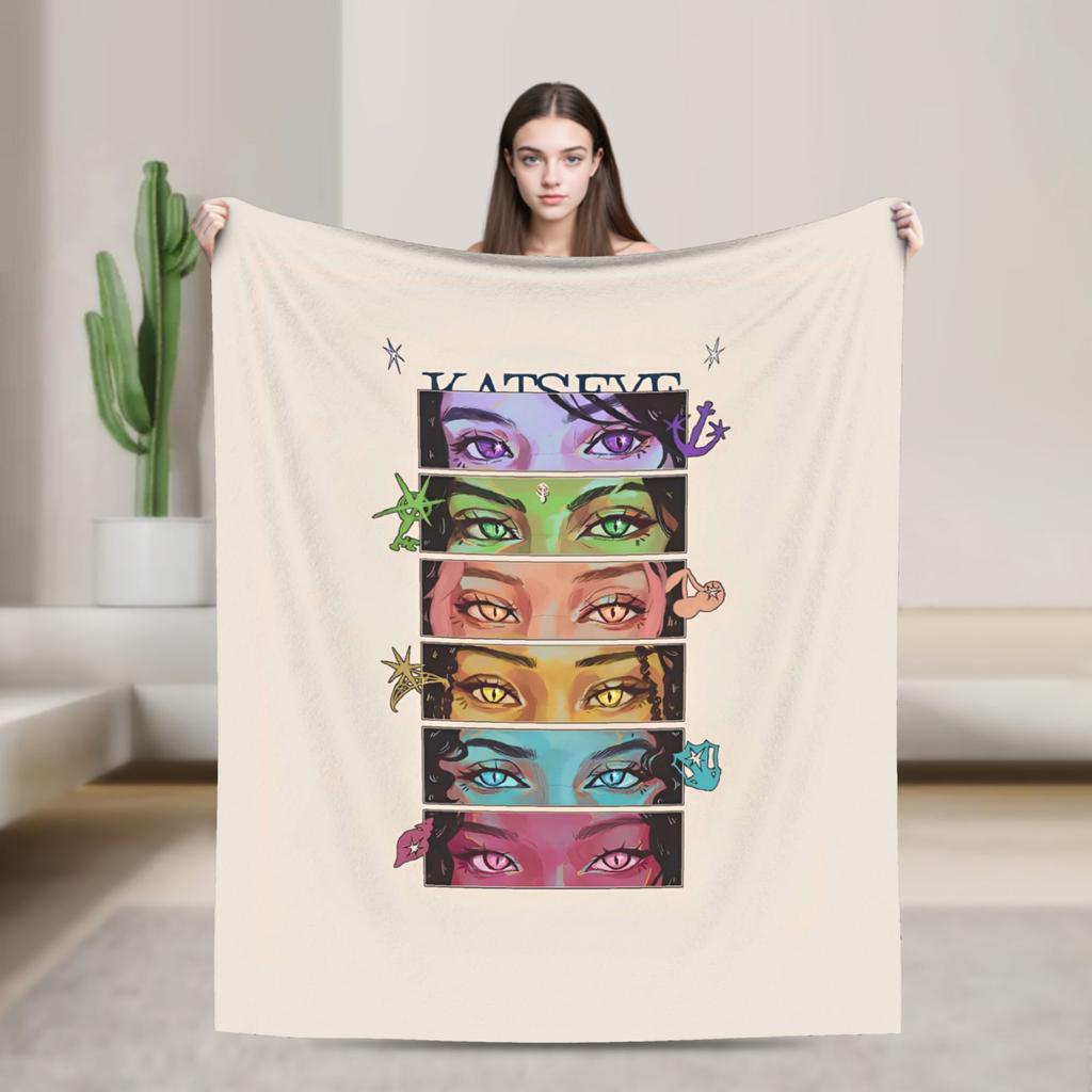 Girl Group K-Katseye Blanket  Warm Soft Novelty Plush Throw Blanket For Boy Girl Couch Chair Flannel Bedspread Bed Cover