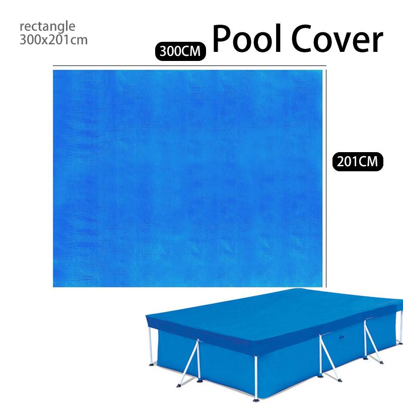 Swimming Pool Cover  Pool Ground Cloth Waterproof PE Foldable Inflatable for Above Ground Pool Family Pools Outdoor Paddling